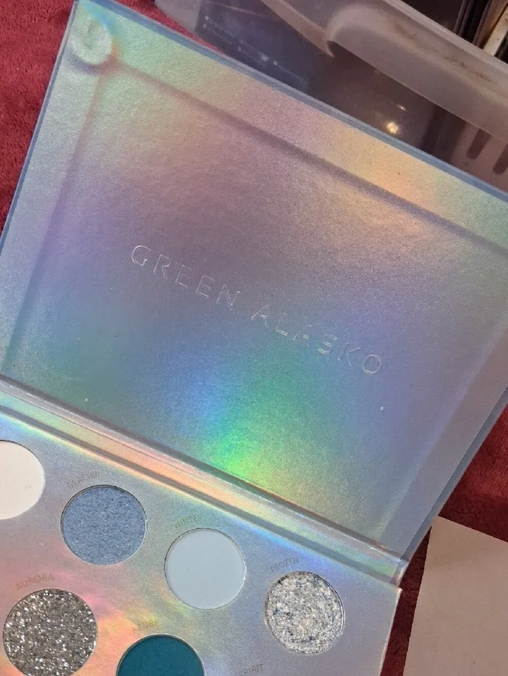 Green Alasko Iridescent Blue & Teal Eyeshadow Palette